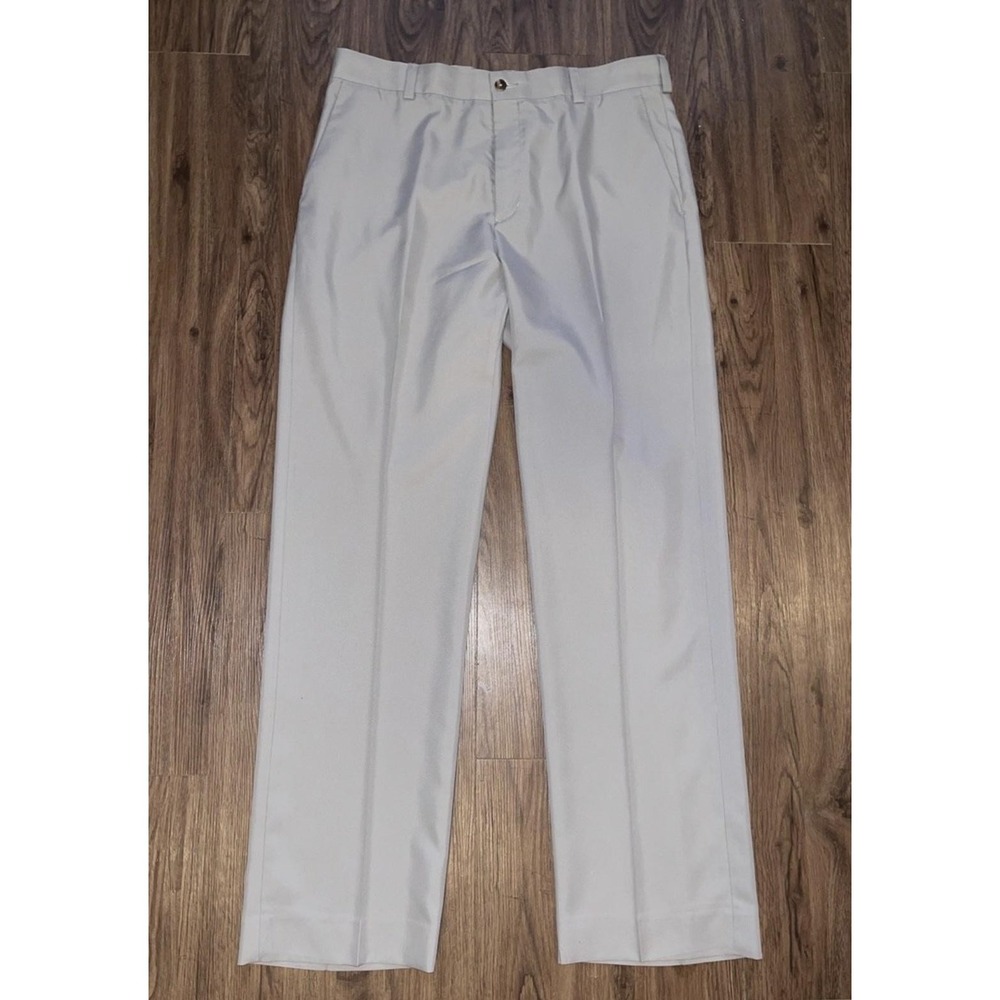 PING Pants Mens 34x32 Gray Golf 100% Polyester Twill Performance Casual